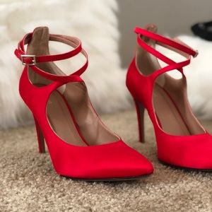 Lewis ankle strap pumps